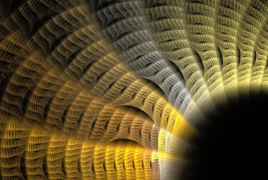 Karmaşık soyut çiçek tasarımı, 3 boyutlu illüstrasyon, beyaz arkaplan