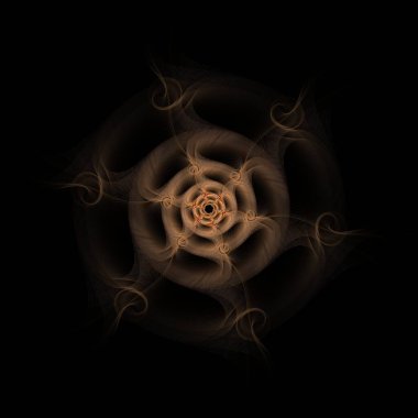 Bilim, teknoloji ve tasarım konularında fraktal radyal desen