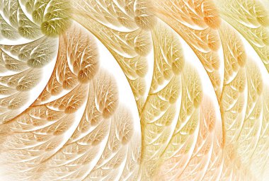 Altın desenli soyut fraktal arkaplan