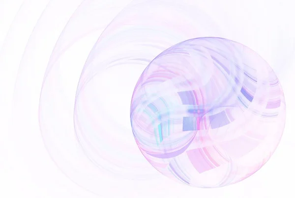 Rosa Violeta Intrincado Humo Esfera Diseño Abstracto Fractal Sobre Fondo — Foto de Stock