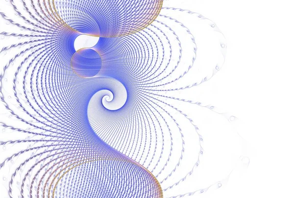 Spiralfraktalmuster Blau Und Weiß — Stockfoto