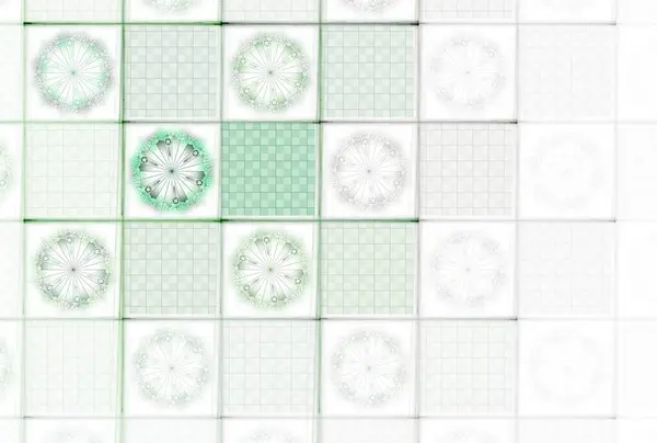 精美的抽象花卉设计 3D插图 白色背景 — 图库照片