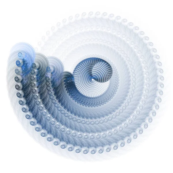 Padrão Fractal Espiral Azul Arte Digital Para Design Gráfico Criativo — Fotografia de Stock