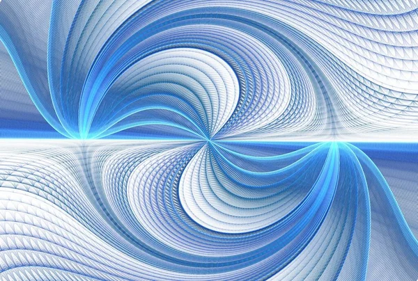 Bleu Motif Spirale Fractale Fond Abstrait Généré Par Ordinateur — Photo