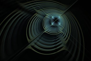 Leke dizaynlı karmaşık dalgalanma halkaları, soyut arkaplan, 3 boyutlu illüstrasyon