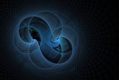 Soyut fraktal arkaplan. Dizaynınız için spiral çizgilerin ve elementlerin bileşimi