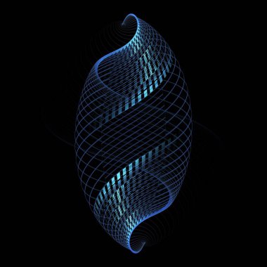 Beyaz çizgiler ve şekillerden oluşan soyut fraktal arkaplan