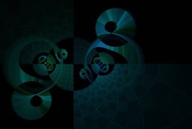 Çember ve çizgilerle soyut arkaplan