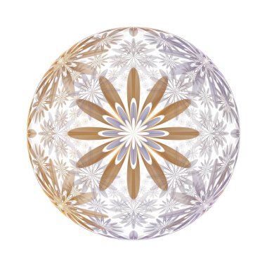 Dalgalar soyut tasarım, çiçek konsepti, 3 boyutlu illüstrasyon, beyaz arkaplan