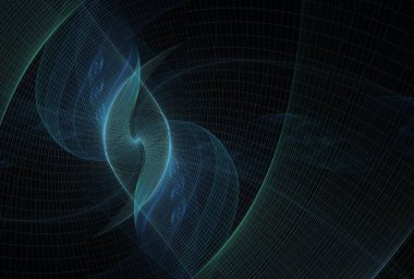 Fraktal arkaplan serisi. Bilim ve teknoloji konularındaki tasarım ihtiyaçlarınız için çizgilerin ve elementlerin bileşimi