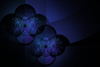 Geometrik şekilli ve daireli soyut arkaplan