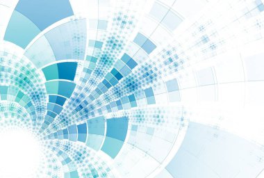 Yaratıcı eğriler soyut tasarım, ters renkte fraktal 