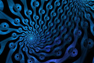 Mavi spiral ile soyut arkaplan