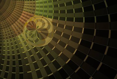 Soyut çiçek dalgaları tasarımı, siyah arkaplan üzerinde 3D illüstrasyon