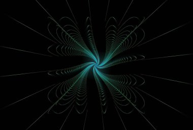 Mor, mor ve pembe soyut kareler tasarımı, 3 boyutlu illüstrasyon, siyah arkaplan