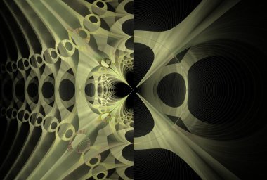 Fraktal krallık serisi. Bilim, teknoloji ve tasarım konularındaki spiral çizgilerin ve ışıkların bileşimi