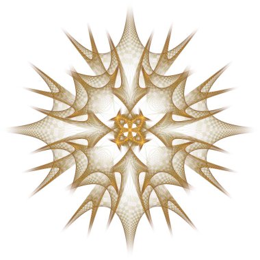 Beyaz arkaplanda altın kar tanesi