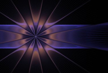 Fraktal patlama serisi. Bilim, teknoloji ve bilim projelerinde kullanılmak üzere radyal ve geometrik modellerin bileşimi