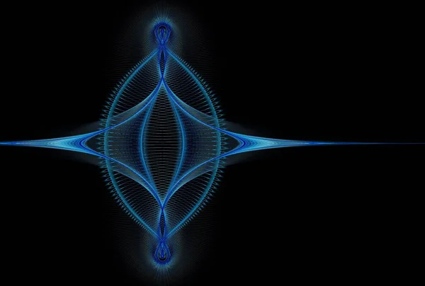 Абстрактный Синий Фон Линиями Кругами — стоковое фото