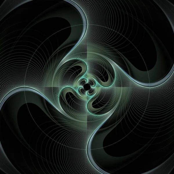 Série Spirale Fractale Composition Formes Géométriques Abstraites Sur Thème Science — Photo