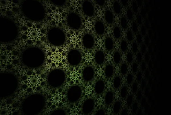 Абстрактний Дизайн Квіткових Хвиль Ілюстрація Чорний Фон — стокове фото