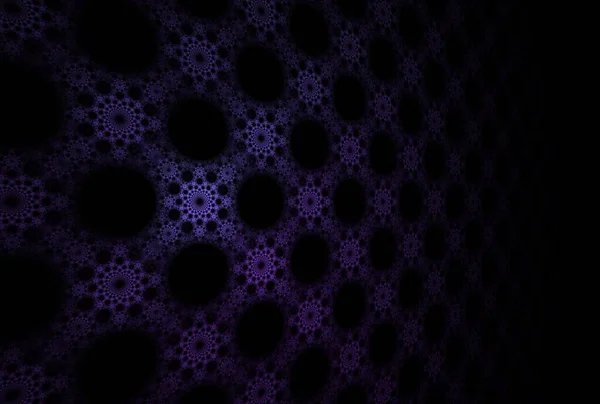 Блум Обертається Фіолетовою Фіолетовою Абстрактною Квіткою Дизайн Хвиль Ілюстрація Чорний — стокове фото