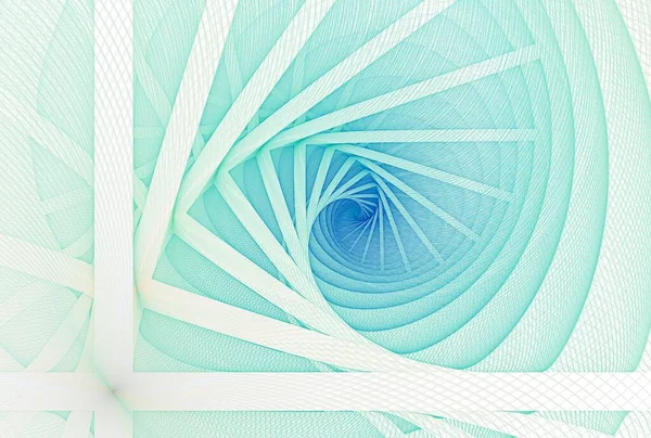 Abstrakt Design Blå Vit Och Svart Fraktal Spiraler Temat Vetenskap — Stockfoto