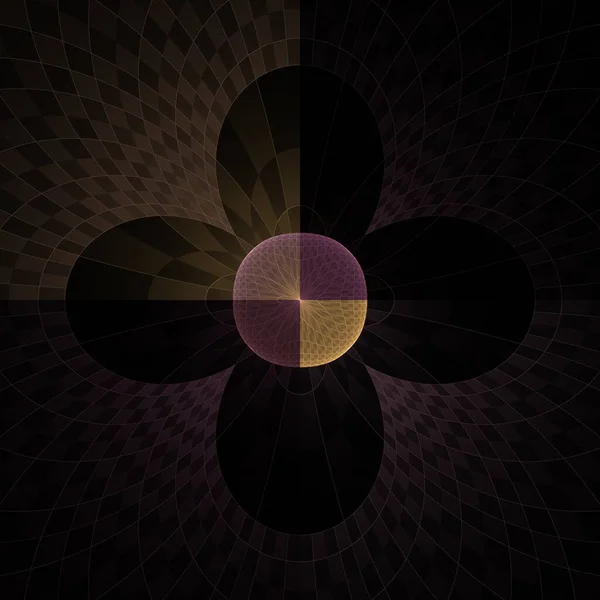 幾何学的な形をした抽象的なフラクタルの背景 — ストック写真