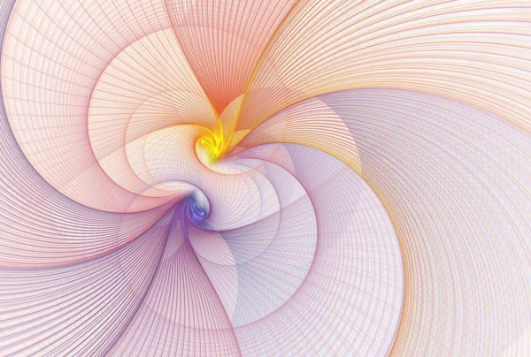 円の形をした螺旋状のフラクタルパターンです — ストック写真