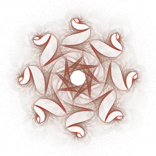 波抽象的なデザイン 花のコンセプト 3Dイラスト 白い背景 — ストック写真