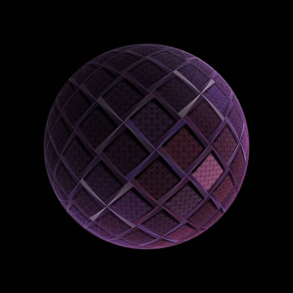 Абстрактное Трехмерное Отображение Металлической Сферы — стоковое фото