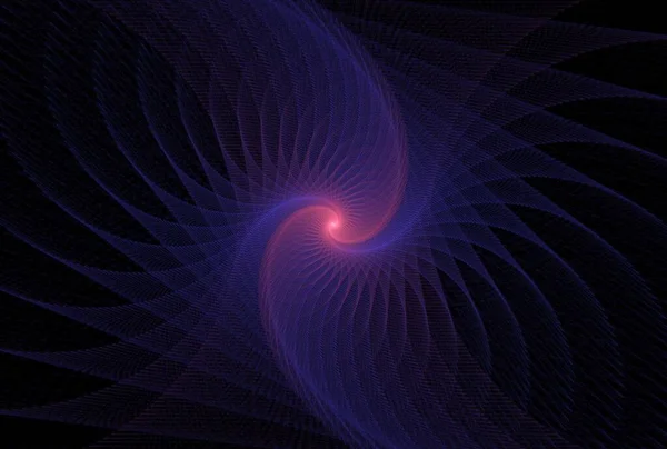 Modern abstract spiral design, 3D illustration on black background