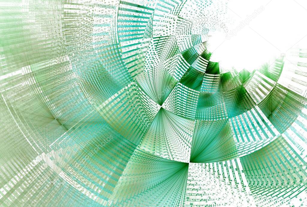 Creative modern art with digital wavy effect, abstract background, 3D illustration