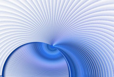 Bilim, teknoloji ve tasarım konularında dinamik mavi ve beyaz fraktal patlama deseni