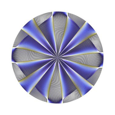  Beyaz arkaplanda dijital fraktal resim