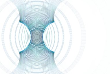 Psikedelik, beyaz arkaplanda dijital fraktal görüntü oluşturur