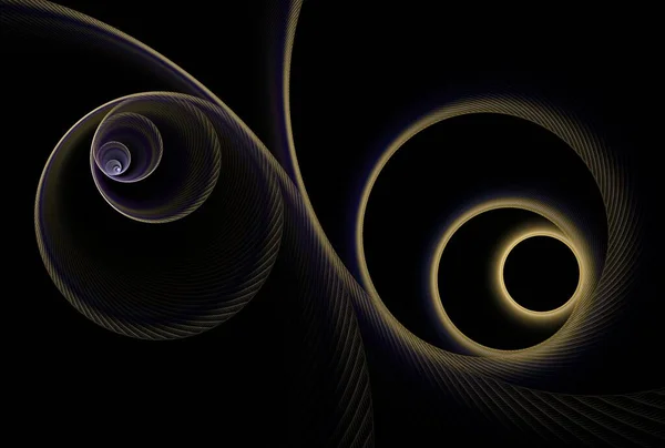 Абстрактний Фон Фрактальними Спіральними Лініями — стокове фото
