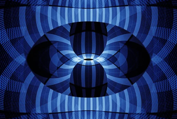 Intrikatera Blå Och Mörkblå Abstrakt Vrida Spiralvågor Design — Stockfoto