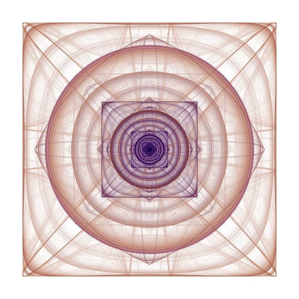 Αφηρημένο Ψυχεδελικό Μοτίβο Καλειδοσκόπιο Ψηφιακή Φράκταλ Εικόνα Λευκό Φόντο — Φωτογραφία Αρχείου