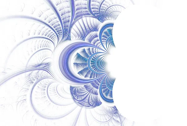 Fractale Digitale Golven Abstract Design Bloemen Concept Illustratie Witte Achtergrond — Stockfoto