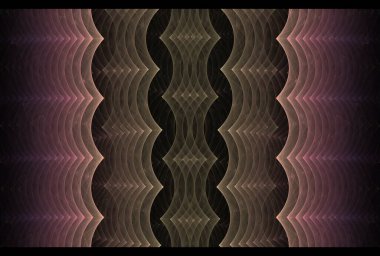 Pembe, karmaşık dikey dalgalar soyut tasarım, koyu arkaplanda fraktal