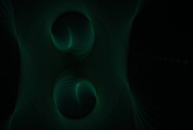 Parlayan dalgalarla soyut fraktal arkaplan