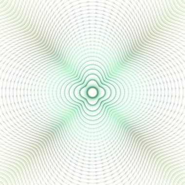 Fraktal dijital dalgalar, soyut tasarım, çiçek konsepti, üç boyutlu illüstrasyon, beyaz arkaplan