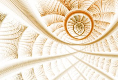 Zarif tasarım kapağı veya fantezi kompozisyonu için soyut fraktal arkaplan.