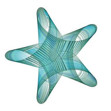 Beyaz arkaplanda izole edilmiş bir denizyıldızının vektör çizimi