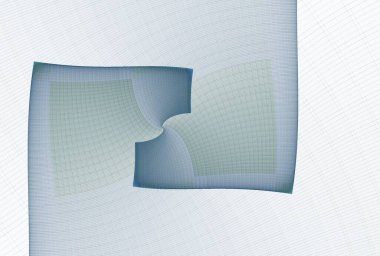  Beyaz arkaplanda dijital fraktal resim