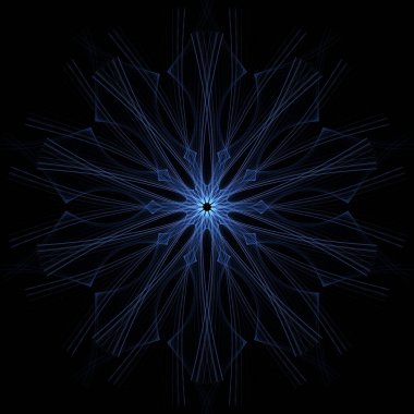 Genişleme soyut çiçek, dalga tasarımı, 3 boyutlu illüstrasyon, grafik arkaplan