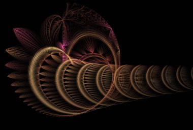 Parlak spiral ile soyut fraktal arkaplan