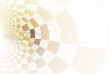 Beyaz arkaplanda uzaklığın karesi eğri desenli geometrik fraktal resim