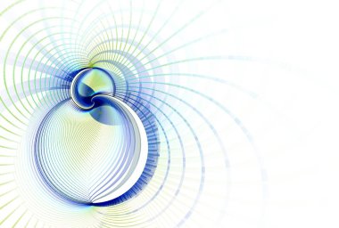  Beyaz arkaplanda dijital fraktal resim